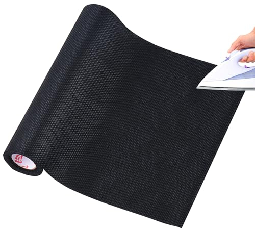 Simthread Abschneiden Stickvlies zum Aufbügeln Unsichtbar (NO Show Mesh) zum Sticken, Schwarz Nylon 100%, Gewicht: 55g, 12 x 10 Yards Rolle