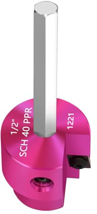 JYINCPED PVC Fitting Saver 1/2-Inch Head,1/2 PVC Pipe Reamer with 1/4-Inch Hex Shaft, Socket Saver Plastic Pipe Fitting Reamer Plumbing Tool for SCH.40 CPVC ABS Socket Hub Removing,Fit 1/2 Drills