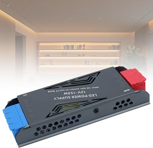 SUCIKORIO 12V 150W Netzteil LED Trafo Transformator AC 230V auf DC 12Volt 150W 12,5A Schlank Konstante Spannung LED Treiber Netzteil 12V Ultra Dünn Niedervolttrafo für LEDs Streifen, Innen