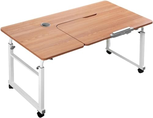 Betttisch über dem Bett, Tisch mit Rollen, Überbetttisch über dem Bett, Schreibtisch, mobiler Schreibtisch, Betttisch mit Rollen, Computertisch für Bett, Betttisch (Größe: 120 cm, Farbe: