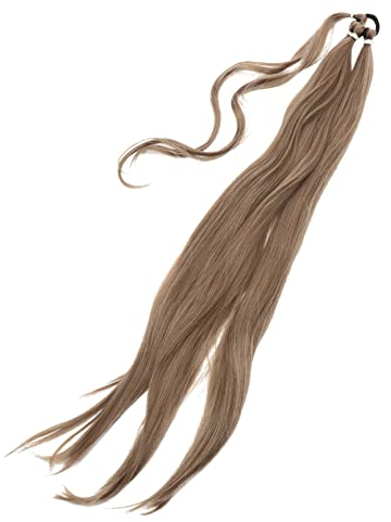 Healeved Lange Geflochtene Ponytail Haarverlängerung Mit Gummiband Synthetisches Haarteil in Weicher Optik Einstellbarer Zopf Für Frauen Modischer Haarschmuck Für Alltag Party Cosplay