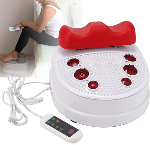 Oiyekntd Swing Foot Massager Machine, Smart Foot Physiotherapy Massage, Swing Exerciser Chi Machine Electric Professional Foot Massager Fitness Blood Circulation Machine,Red