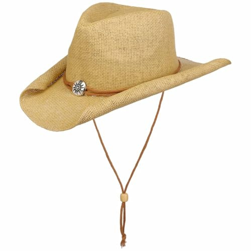 Lipodo Western Strohhut Herren Damen Sommer