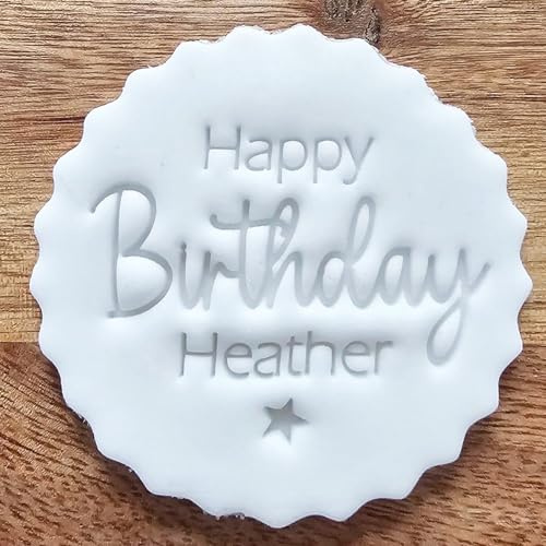 Personalised Birthday Embosser | Cupcake Fondant Cookie Biscuit Stamp Icing
