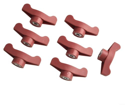 Whychstore 3 Stück/7 Stück rote Knaufflügelteile für Rasenmäher, Traktoren, Schneefräsen, passend für 51618, für 72004122 Modelle (7)