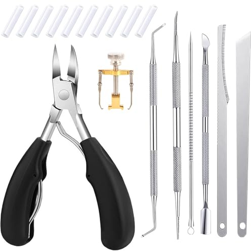GUOYOU 18 Pezzi Kit Pedicure Kit Pedicure Professionale Piedi Set Tagliaunghie Acciaio Inox Tagliaunghie Set Professionale Donne e Uomini Per Micosi Unghie Spesse Incarnite