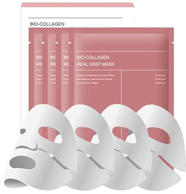 Mascarilla de colágeno orgánico, Bio collagen face mask, mascarilla de hidrogel calmante, mascarilla nocturna hidratante y antiedad, hidratación intensiva y antiarrugas, tratamiento nutritivo y repara