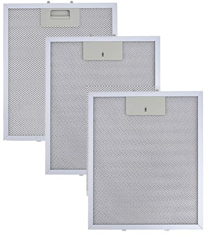 FACAIIO 3PCS Grease Filters for RANGEfor MASTER Cooker Hood 300 x 250mm Silver Aluminium Range Hood Filters with 5-Layer Oil Filtration