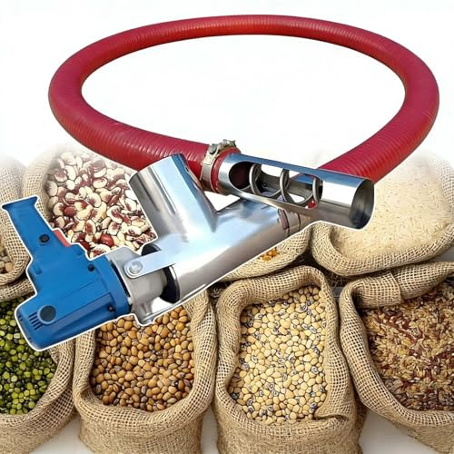 Petit Aspirateur à céréales 2200 W, convoyeur à vis, pompe à céréales électrique portable, compact et léger, idéal pour une utilisation domestique agricole, granulés, poudre, ciment, sable