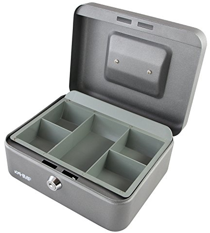 HMF 10120-09 Caisse à Monnaie 20 x 16 x 9,5 cm, argent