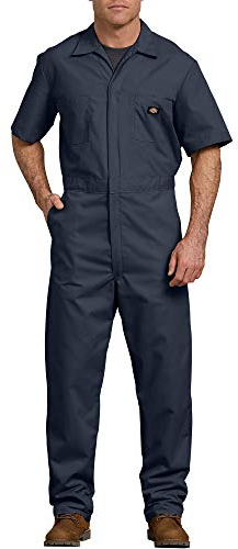 Dickies Combinaisons de travail à manches courtes pour homme, bleu marine, L