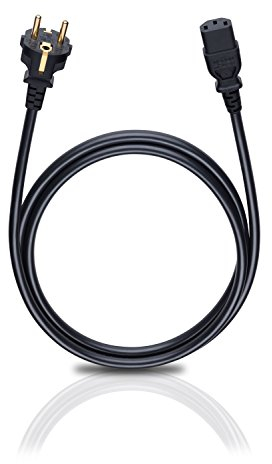 Oehlbach Powercord C13 / 150 - Netzkabel mit Schukostecker & Kaltgerätekupplung - Hochflexibel, hervorragende Kontaktsicherheit - 1,50 m - schwarz
