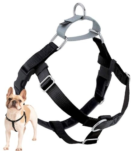 2 Hounds Design Freedom No Pull Dog Harness, 5/8 inch SM, Black