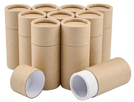 WANDIC 10 Dosen aus Kraftpapier, naturfarben, für losen Tee, Kaffee, kleine Ornamente oder Bastelarbeiten
