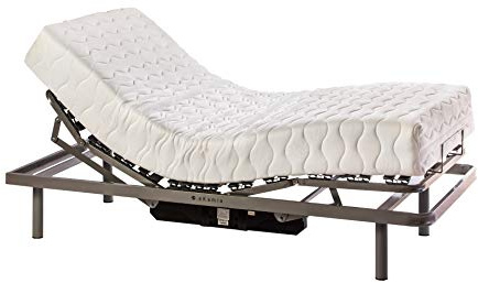 ekamia - ERIS Cama Articulada Eléctrica con Colchón Luka - 90cm x 190cm, Mando con Cable