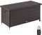 TecTake® Box Contenitore da Esterno, Mobile da Giardino con Intreccio in Polyrattan, Pratiche Maniglie, Rotelle, Tasca Estraibile, Chiusura a Combinazione, 120x55x61,5cm, 270 L - Marrone
