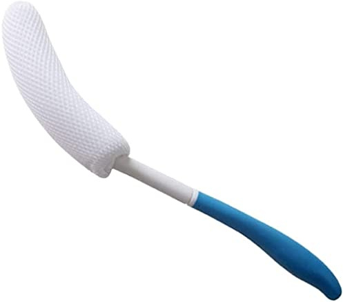HirrWill Körperbürste mit langem Griff, 39 cm, gebogener Griff, rutschfest, für Senioren und Schwangere