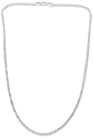 Original italienische Byzantiner Königskette 925 Silber 2 mm breit quadratisch 40 cm Silberkette Halskette Damen Herren Anhängerkette Schmuck ab Fabrik tendenze Italy