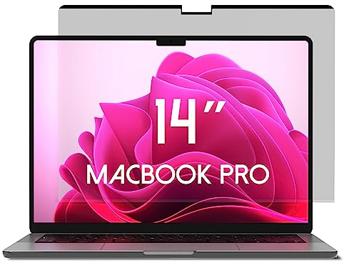 ANBAC Magnetic Privacy Screen for MacBook Pro 14 Inch (2021-2025, M1, M2, M3, M4, M5, Pro, Max), Removable Laptop Privacy Filter, Blue Light Blocking Shield and Protector