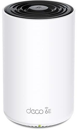 TP-Link Deco XE75(1-pack) Mesh Router AXE5400 Wi-Fi 6E Tri-Band, Sistema Wi-Fi 6E Mesh per Tutta la Casa, Porta Gigabit, 802.11ax 6 GHz, AI-Driven Mesh, TP-Link HomeShield, MU-MIMO, OFDMA
