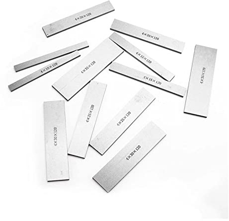 Jeu de blocs de jauge 120mm X (10-35Mm) for tour de fraiseuse étau meilleur 6 paires 12 pièces bloc de jauge de tampon parallèle en acier allié CNC ensemble de tampons de fraisage Outil de mesure