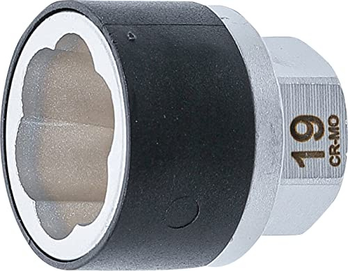 BGS 7510-19 | Spiral-Profil-Steckschlüssel-Einsatz/Schraubenausdreher | Antrieb Außensechskant 19 mm | SW 19 mm | Chrom-Molybdän-Stahl | für Radschrauben, Radmuttern, Felgenschlösser