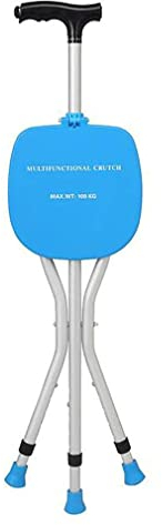ANIFM Deambulatori per Anziani Bastoni L'anziano con Una stampella Sgabello Treppiede Sedile Bastone Multifunzione Telescopico Pieghevole Deambulatore Cane Sedia rollator walkerility Comfortable