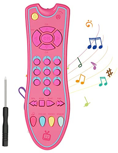 Aolso Telecomando Giocattolo, Telefono Giocattolo per Bambini Giocattoli Educativi, Giocattoli Sensoriali per Bambini con Telecomando per Bambini 6-18 Mesi 1-3 Anni Ragazzi Ragazze, Grigio Scuro