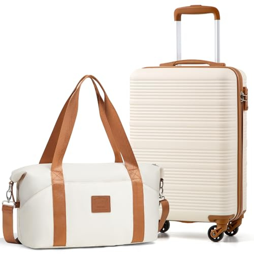 COOLIFE Cabin Suitcase 55x35x20cm for Ryanair, Cabin Bag 40x25x20cm 20L | Hand Luggage Suitcase for Short Travel, Lightweight ABC+PC, TSA Lock, YKK Zipper, Telescopic Handle, 4x360° Spinner Wheels