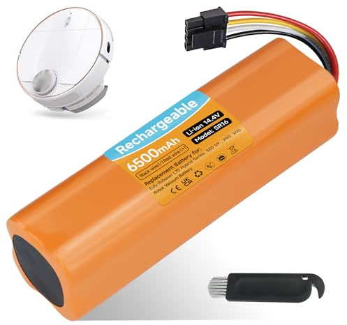 Mspalocell 6500mAh 14.4V Ersatzakku für Eufy Eufy RoboVac L70 Hybrid Series, T2190, T2190G21,360 S9,360 X90,360 X95 Roboter Staubsauger Akku mit Reinigungsbürste