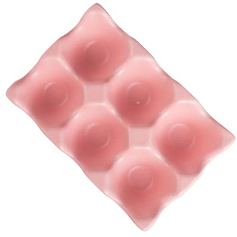 Keramik Eierbox mit 6 Fächern Rutschfest Stoßfest Rosa | Eieraufbewahrung für Küche, Moderne Elegante Form, Anti Rutsch Boden für Sicheren Stand