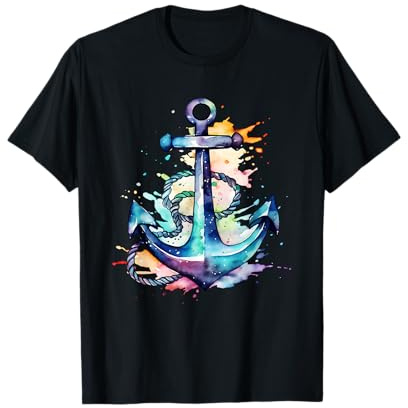 Vintage Anker maritimes Design für Kapitän Seemann T-Shirt