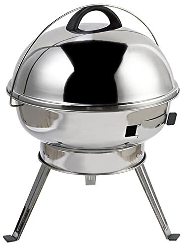 Gril à charbon de bois, gril de barbecue, avec pieds de poêle pliables, gril rond, pour pique-nique barbecue en plein air