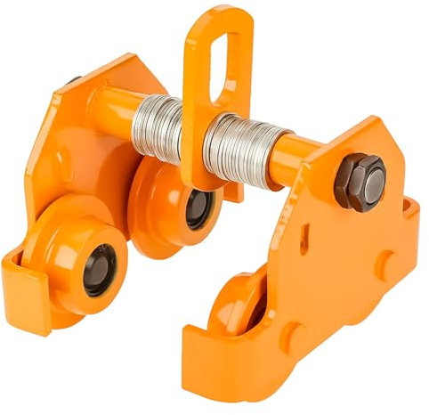 LNJZMDSS 5000 Kg / 5T Trolleys, Manual Winch Sliding Trolley Crane Trolley Chain Lift Door Push Direction Anchor Moving Crane,0.5T