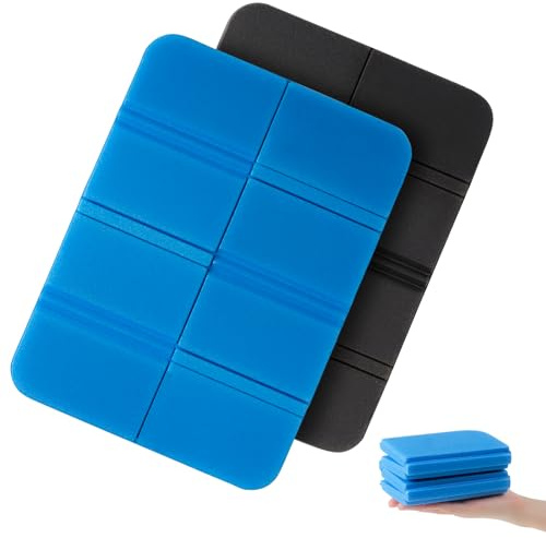 WUFANC Sitzkissen Outdoor Faltbar 2er Set, Wetterfest & Wasserdicht Thermo Sitzunterlage Outdoor Kinder,Leicht & Kompakt, für Wandern, Camping, Stadion, Picknick & Garten