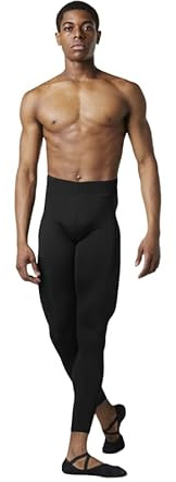 Etoile Calzamaglia da Uomo Lunghezza Intera MP002 per Bloch Sport Danza Classica Ballo Ballerino Relax Balletto Saggio Prove Esibizioni Allenamento Pantalone (Nero, L)