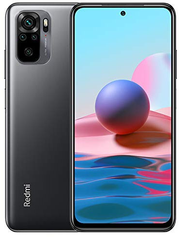 Xiaomi Redmi Note 10 Smartphone 4GB 128GB Téléphone,6.43 AMOLED ,Snapdragon 678 (48MP+8MP+2MP+2MP) Quad Caméra,Dual SIM Card,Fingerprint and AI Face Unlock Version Globale(Grise) (Reconditionné)
