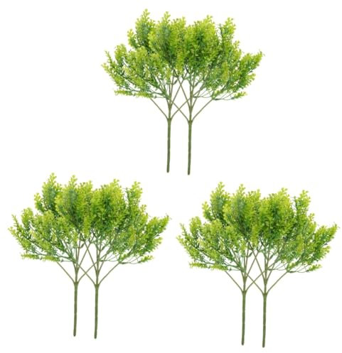 Zerodeko 3 Sätze Kleeblattdekoration Mit Vier Blättern Lilie Grün Simulation Anlage Fälschung Künstliche Pflanzen Für Die Innendekoration Gefälschte Pflanze Im Freien Plastik 2 Stück * 3