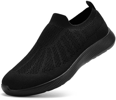 Puxowe Dames Sneaker léger Baskets Respirantes Memory Foam Sneakers Confortables Slip on Chaussures de Marche