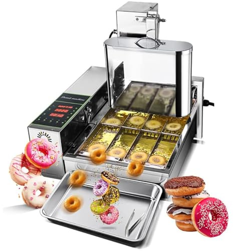 CAFIEDR Macchina Automatica per Ciambelle, Mini Macchina per Ciambelle per Colazione, Snack, Dessert e Altro per Bambini con Rivestimento Antiaderente