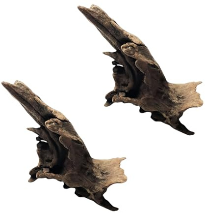 2Pcs Landscape Wood Decoration Driftwood Tree Aquarium Fish Tank Plant Stump Ornament Landscap Decor Aquarium Decoration Wood Natural Trunk Random Style Handy and Professional Aquarium Décor