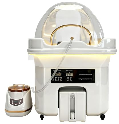 Station De SPA Capillaire Mobile Salon - Sans Plomberie Avec Réservoirs De Stockage 60 L & D'eaux Usées 20 L, LED 7 Couleurs, Fumigation, Cascade Thermostable, Roues Universelles Pour Usage Pro