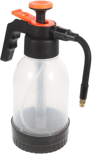 Outanaya Pulvérisateur Manuel de Jardin 1,2 L Transparent Tige Orientable Orange, Bouteille D’arrosage Pratique pour Fleurs et Jardinage, Accessoire D’arrosage Multifonction pour Entretien