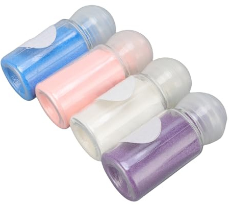 Generic Embossing Powder Set Elevates Artistic Creations for Scrapbooks, Rubber Stamps, and Paper Crafts 4 Transparent Colors 4x10ml for Craft Enthusiasts