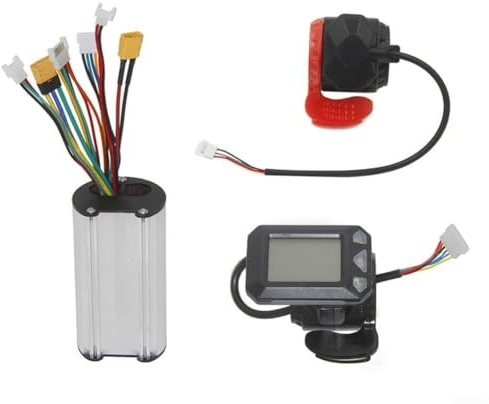 Controlador LCD de scooter eléctrico y conjunto de freno construido con fibra de carbono para sistemas de alimentación de 24 V 36 V (traje de 36 V 350 W)