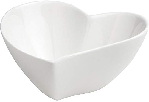 Sandra Rich 1590-14 Heart Herzschale, Porzellan, H 6cm, 14x14cm, weiß (1 Stück)