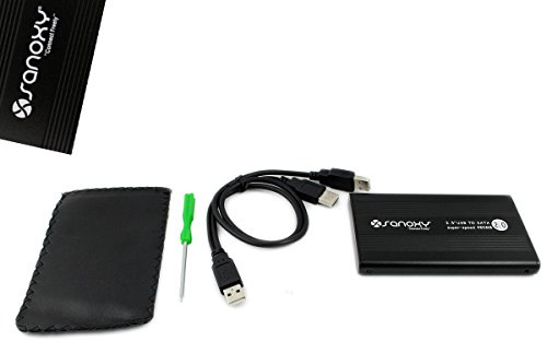 SANOXY USB 2.0 2,5 tum IDE tums HDD-hårddiskhölje skal 2,5 tum SATA-svart