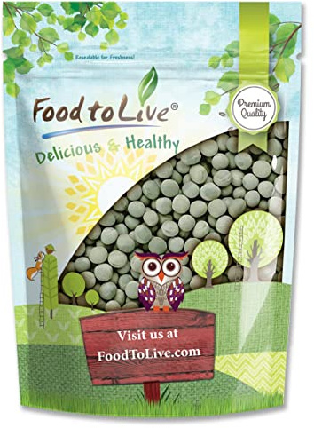 Food to Live - Whole Dried Green Peas, 5 Pounds Green Vatana, Sproutable, Vegan, Kosher, Bulk. Pre-Soak Needed. Rich in Protein, Fiber, Potassium. Great for Green Curry, Pea Soup, Stews
