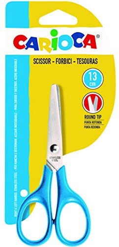 Carioca 42634 Schere mit kleiner abgerundeter Spitze, Blau
