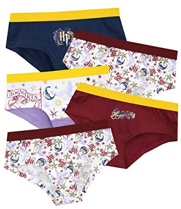 Harry Potter Mädchen Hogwarts Unterwäsche Packung mit 5